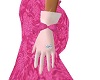 pink wedding gloves