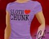 Sloth <3 Chunk Tshirt