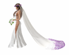 Purple dip veil wedding