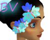 *BV* Hair Flowers - Blue