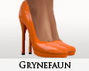 Loub orange patent heels