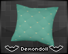 ~[D]~ Teal/Gold Pillow