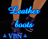 Leather boots purple