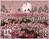 Summer Pink Roses Field