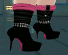 Rose Black Boots