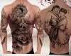 Full Asian Wed Tattoo