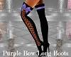 Purple Bow Long Boots