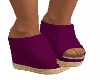 MAUVE BEACH WEDGES