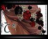 *C*RoseHairClip-Blk/Red