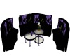 R&R Black/Purple Sofa