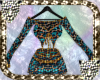 Golden Teal  Mini Dress