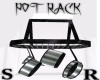 POT RACK  BLACK & SILVER