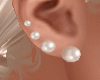 Cream Pearl Earrings Set
