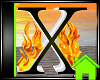! Animated Fire Letter X