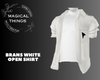 Brans White Open Shirt