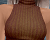 Ribbed Brown Knit Top