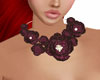 Plum rose necklace