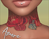 ! Red Roses Neck Tattoo