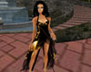 Enchanted Dress-blk/gold