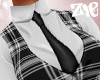 School Plaid Set Black
