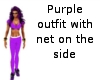 purple outfit with net