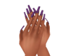 Purple Nails Dainty Hand
