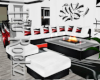 M:Red and Blk Sofa Set