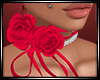 LS~Khaki Rose Choker Red