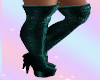 Teal High Boots