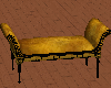 Gold suede chaise chair
