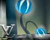 -PLV- Blue orchid Lamp