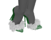 Christmas Grn Fur Heels