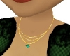 Emerald N Gold Necklace
