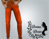 orange fall pants
