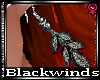 BW|Black Floral Earrings