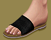 Black Flat Sandals