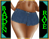 Rll blue denim shorts