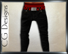 [CG]Skinny Jeans Blk/Red