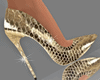 Golden Snakeskin Heels