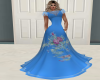 CLASSY BLUE ROSE GOWN