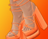 Orange Caty Sandals