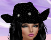 Black Glit Cowgirl Hat