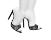 UW Blk Lace Heel 0089