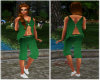 top and capris, green