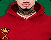 𝓧. Hooded Dark Red