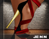 (JS) Golden Red Heels