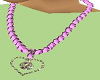 pink and purple necklace