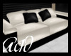 Low White leather Sofa