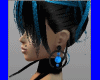 black earrings with blue