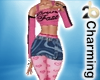 pink jean skirt fit
